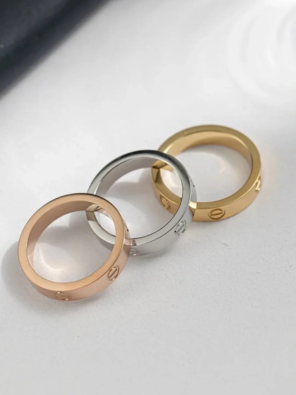 Generic Silver Screw Stainless Steel Ring